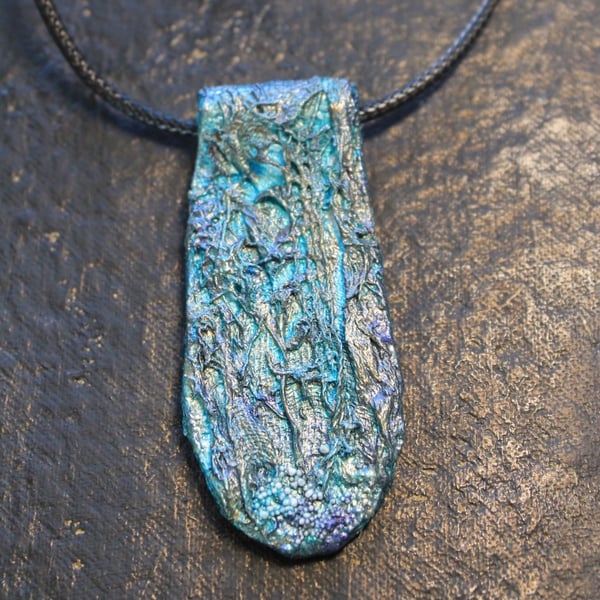 Handcrafted wearable art pendant