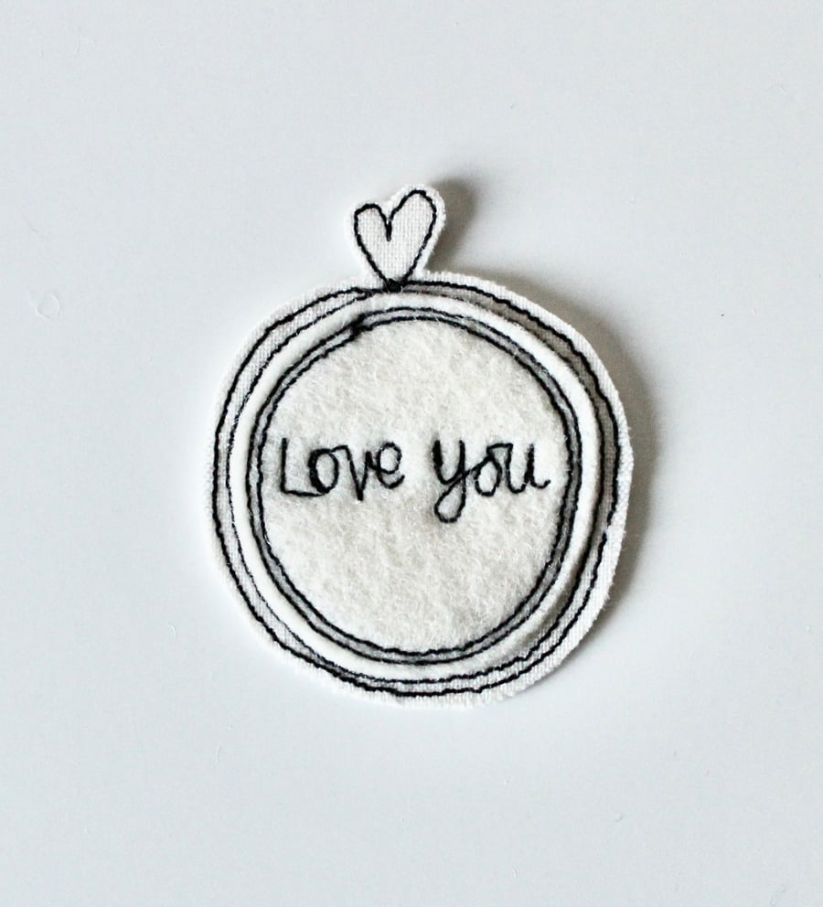 'Love you' Handmade Magnet