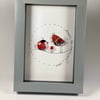 Quirky and cute mum birdies fused glass picture 