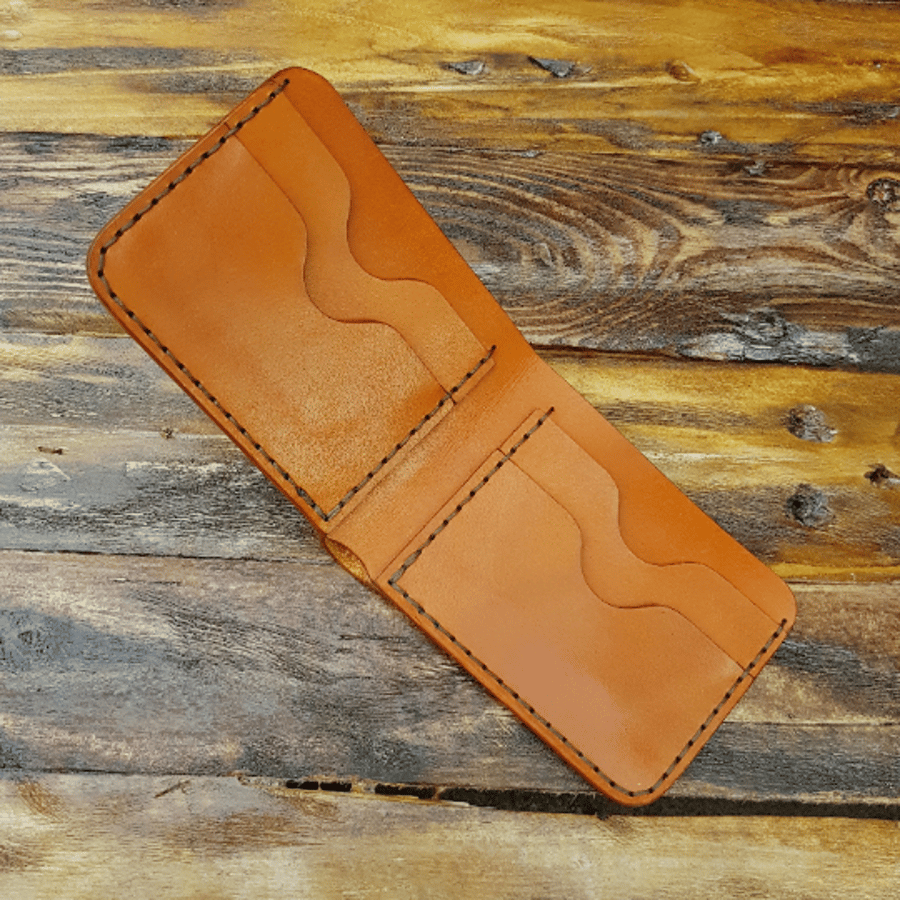 Leather Wallet-Classic Leather Bifold Wallets-Minimalist Wallet