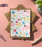 Thank You Wildflower Card Blank A6 - Image 1