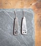 Textured Dangle Earrings Handmade from Sterling Silver - Image 3