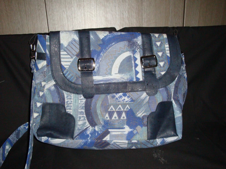 Blue cross body satchel