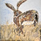 Into The wilderness - Giclee Art Collage Hare Print