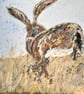 Into The wilderness - Giclee Art Collage Hare Print