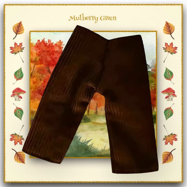 Reserved for Susan - Chestnut Brown Corduroy Trousers 
