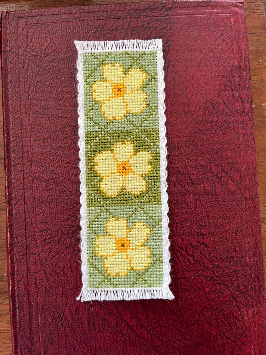 Primrose Counted Cross Stitch Bookmark Kit