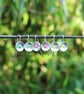 Silver button drop earrings, stitched buttons, silver earrings  - Image 4