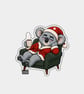 Unique Funny Christmas Gift Tags For Adults, 6pk - Cute Grumpy Armchair Koala 