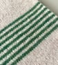 Ecru Infinity Scarf with Green ticking stripe - Image 3