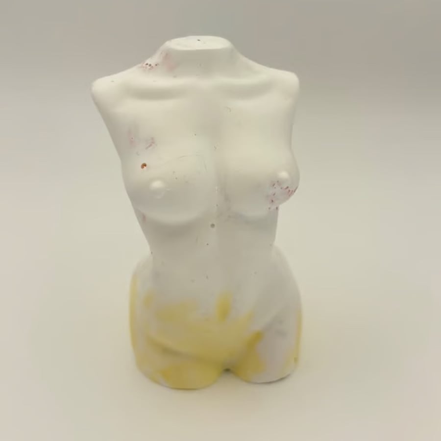 Eco resin woman's torso decorative figure
