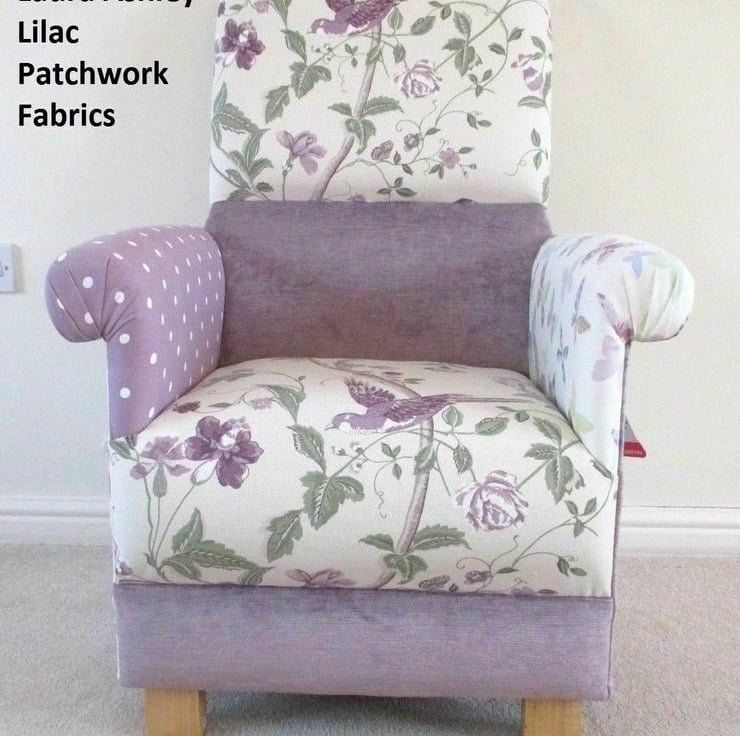 Laura Ashley Lilac Patchwork Armchair Adult Mau Folksy