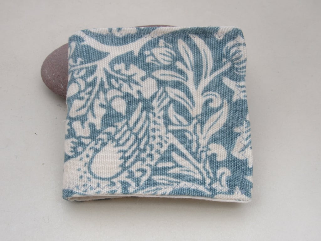 Handmade Soft Blue Morris Pattern Needlebook