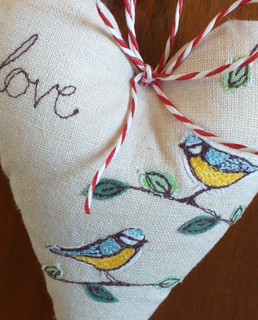 Padded Heart Hanging Decoration