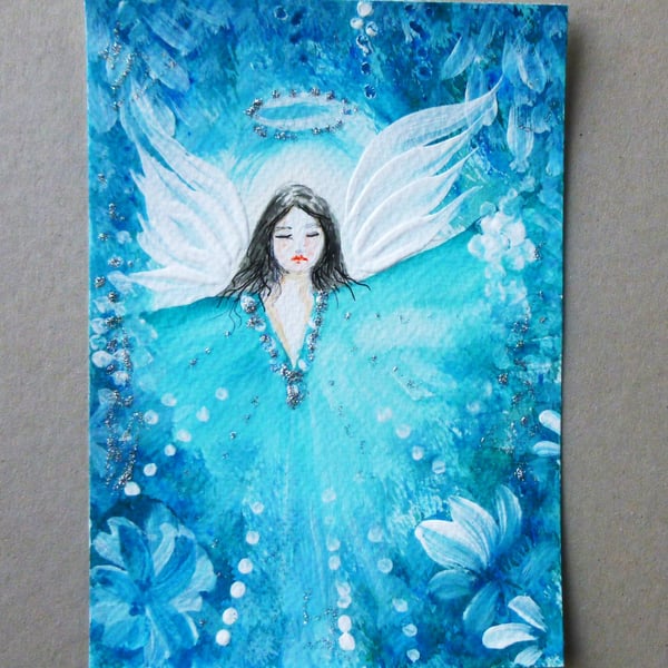 original art hand painted angel painting ( ref FA 207 G3 )