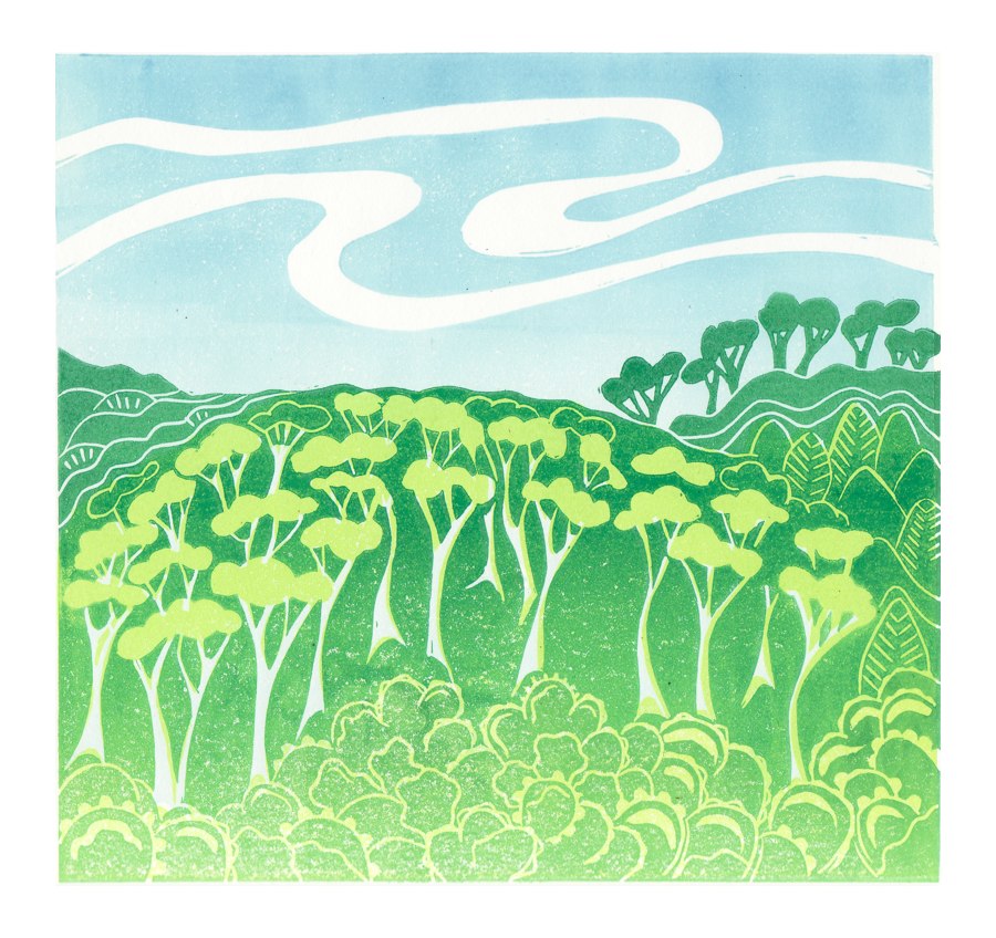 Sintra Trees LINO PRINT PORTUGAL LANDSCAPE