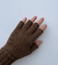 Fingerless gloves alpaca brown - Image 4