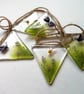 Fused Glass Butterfly Garden Bunting: Bumble Bee & Flower Garland - Image 3