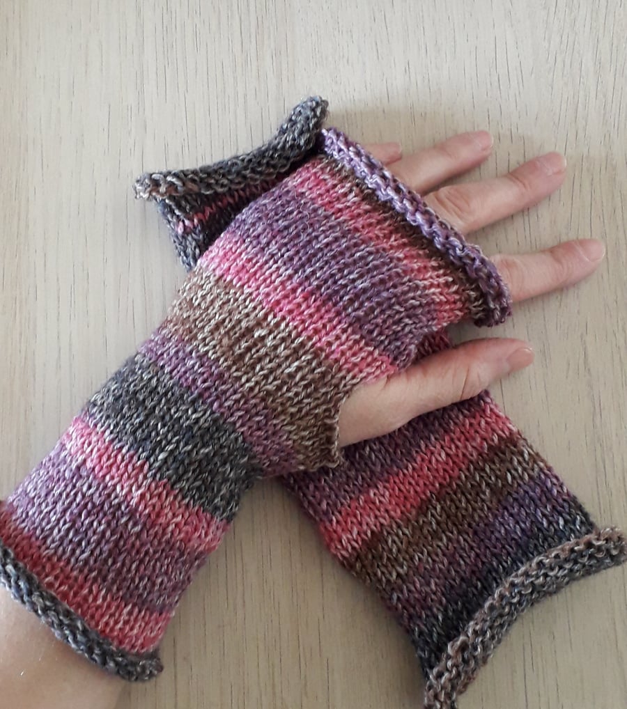 Wristwarmers, Fingerless Mittens, Women's Size