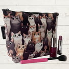 Makeup bags winking cats