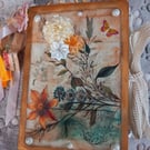 Beautiful Unique Orange Flower Junk Journal. Hand Made & Unique