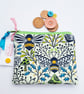 Bee Printed Fabric Coin Purse