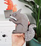Grey squirrel door topper, forest theme home decor, decoration for door frame. - Image 2