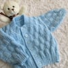 16" Baby Boys Round Neck Patterned Cardigan