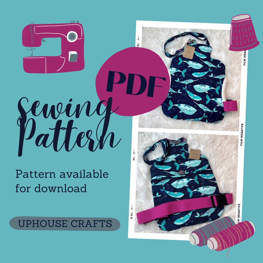 PDF Sewing Pattern - Wearable Hot Water Bottle Cover PDF Sewing Pattern