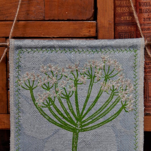 Cow Parsley - Screen Printed Hanger 