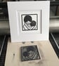 Linocut Print - Handprinted Original - Inner Child - "You're Not In Trouble" - Image 5