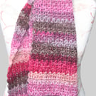 Pretty Variegated Crochet Scarf