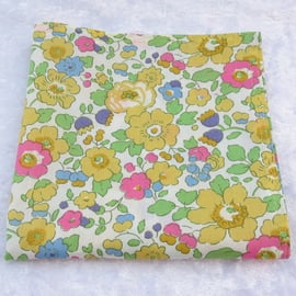 Liberty Tana Lawn handkerchief, ladies handkerchief, floral, organic lawn