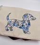 Reusable Appliqué A5 Notebook Cover with Notebook Included – Handmade Blue Flora - Image 6