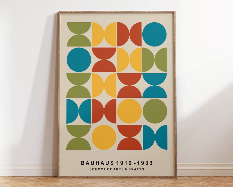 Colourful Bauhaus Poster A70