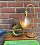 Steampunk Table Lamp, Repurposed Vintage Brass Car Horn