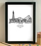 Marathon Skyline Personalised Art Print - Image 4