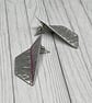 Aluminium Stud Earrings - Lightweight Folded Geometric Shape Hammer Texture Pink - Image 3