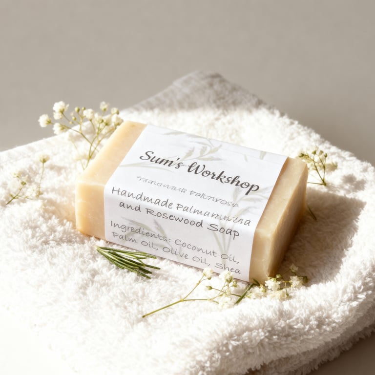 Handmade Palmarosa and Rosewood Soap