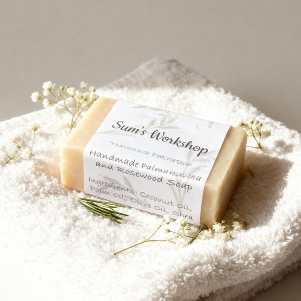 Handmade Palmarosa and Rosewood Soap