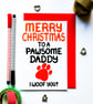 Christmas Card Pawsome Daddy Card from the Dog Christmas Card Fur Baby Dad - Image 1
