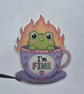 Overwhelmed Frog Sticker