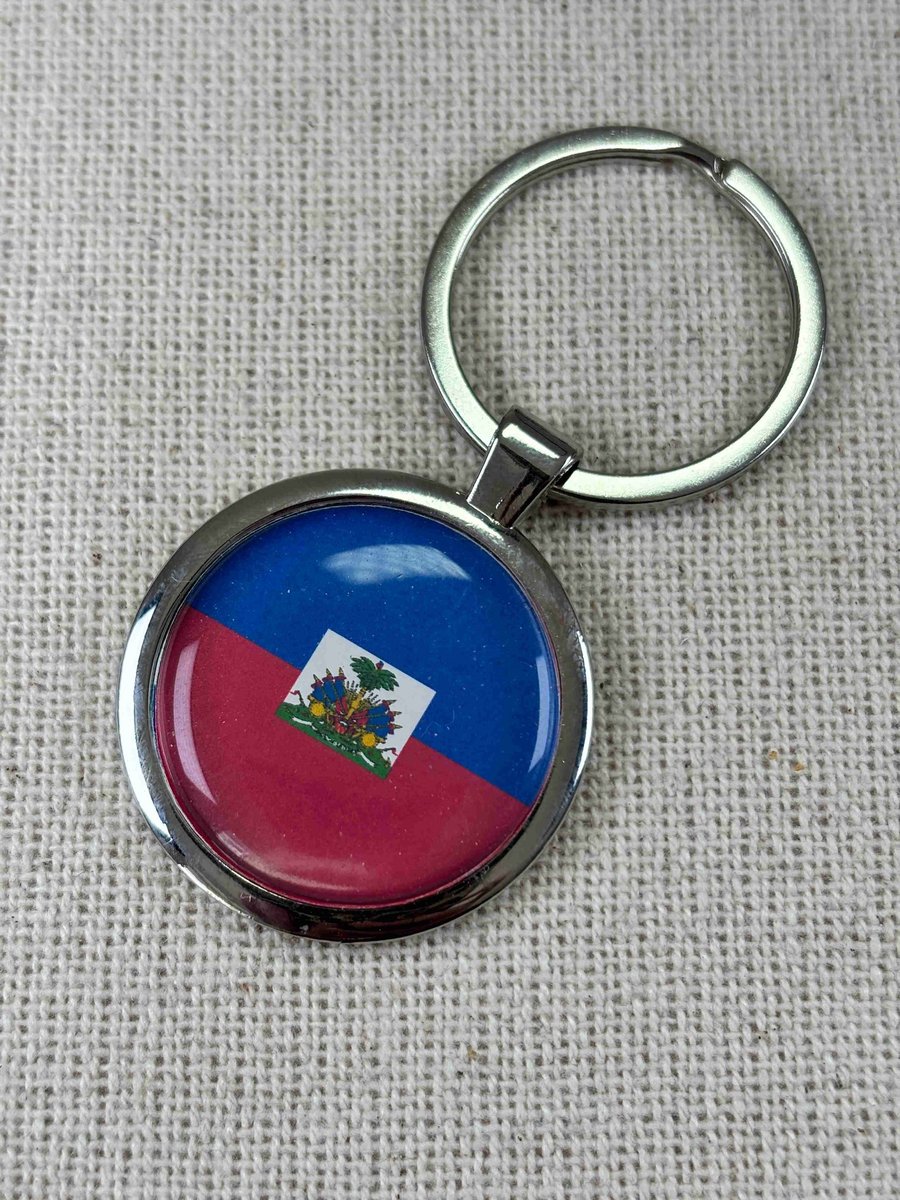 Haiti Flag Keyring