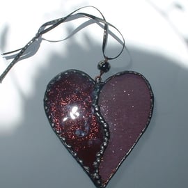 Pink Tainted Love Stained Glass Suncatcher