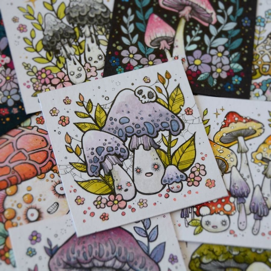 mushroom month - day 22 - original twinchie illustration