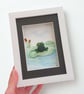 Sea Glass Frog Picture, Quirky Handmade Frog Art, One-of-a-Kind Nature Gift - Image 3