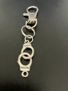 handcuffs keyring bag charm zip puller swivel clip on key chain lanyard