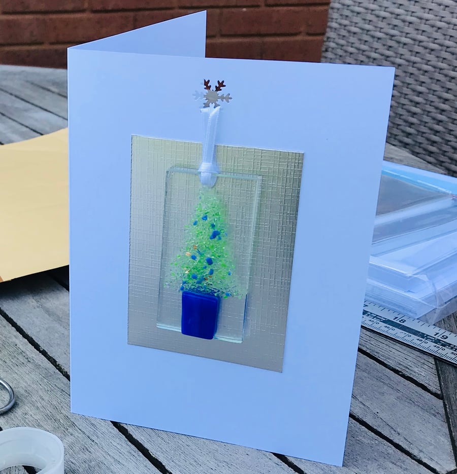 Keepsake hanging tree decoration card 