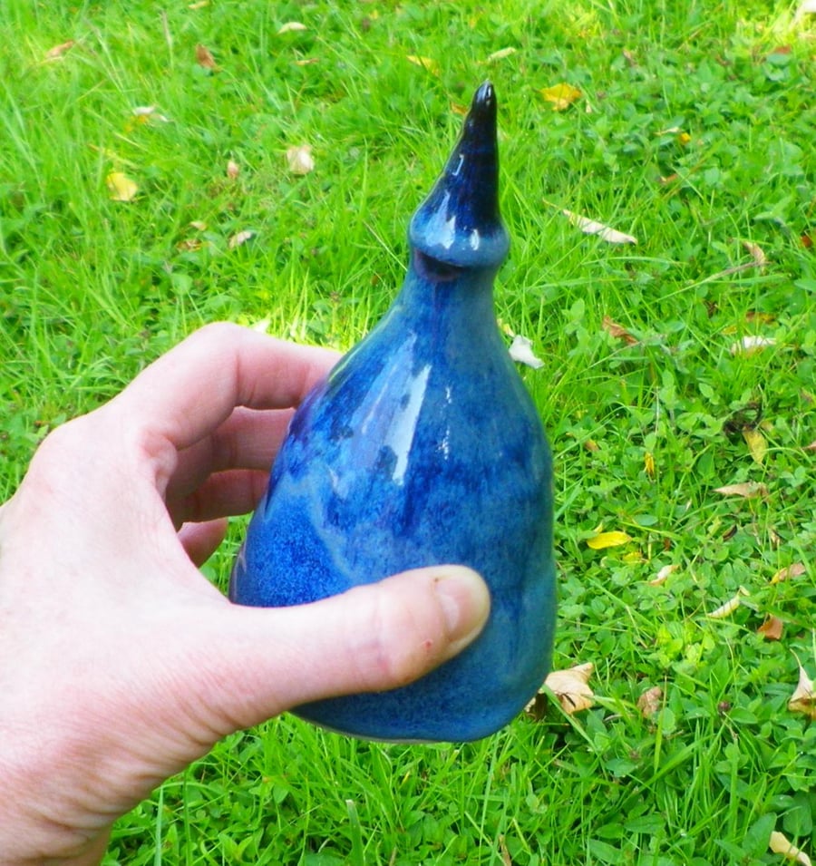 Stopperless salt shaker hand thrown stoneware pottery ceramic 