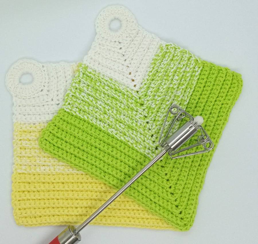 Citrus crochet pot holders